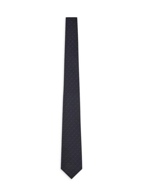 EMPORIO ARMANI Men's Embroidered Stairstep Silk Tie - Blue Navy