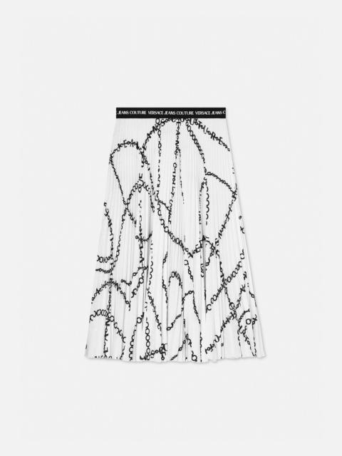 VERSACE JEANS COUTURE Necklace Pleated Midi Skirt