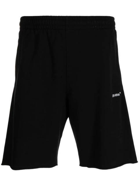 Off-White Single Arrow cotton track shorts