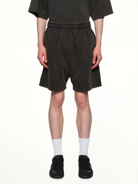 entire studios Standard Sweatshorts in Washed Black