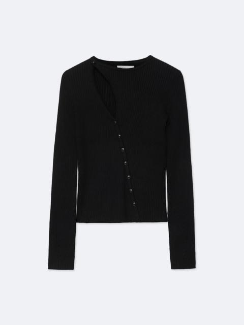 ALLSAINTS CRUZ ASYMMETRIC BUTTON-FRONT CARDIGAN
