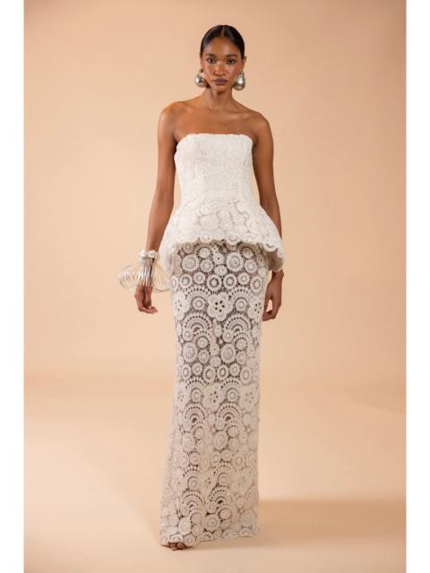 PatBO GAL EMBROIDERY PEPLUM MAXI DRESS (RUNWAY)