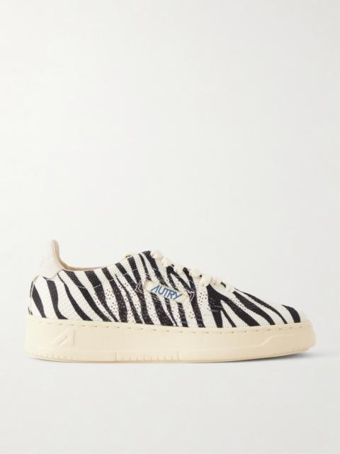 AUTRY Easyknit Suede-trimmed Zebra-print Knitted Sneakers