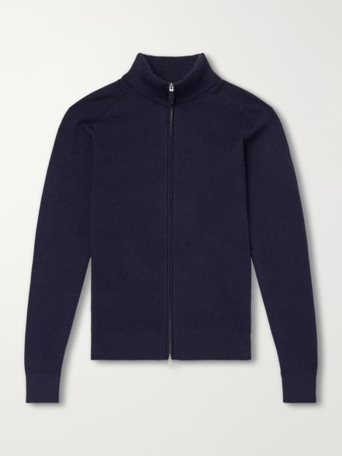 ZEGNA Cashmere and Silk-Blend Zip-Up Cardigan