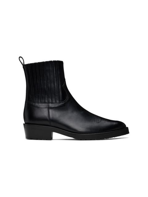 TOGA VIRILIS SSENSE Exclusive Black Hard Leather Chelsea Boots