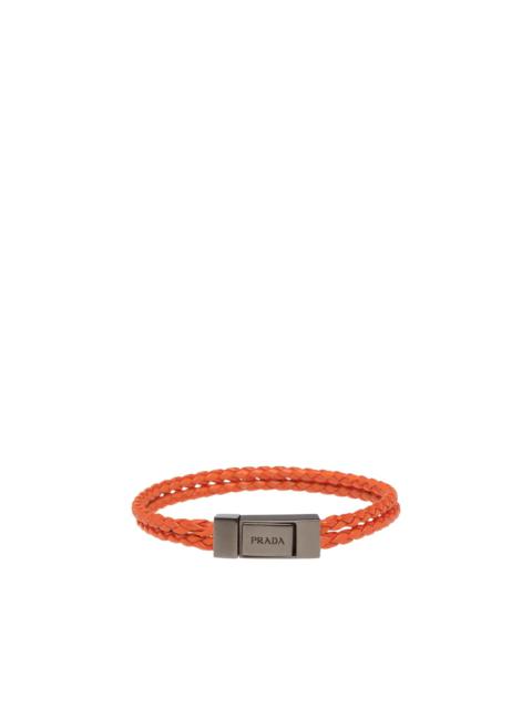 Prada Braided Nappa Leather Bracelet
