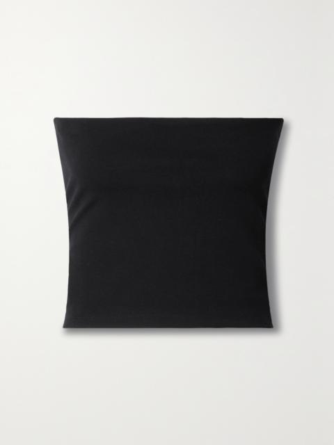 LESET Rio Strapless Cropped Stretch-ponte Top