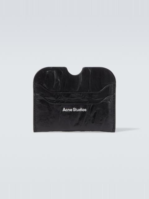 Acne Studios Croc-effect leather card holder