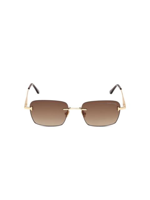 TOM FORD square-frame rimless sunglasses