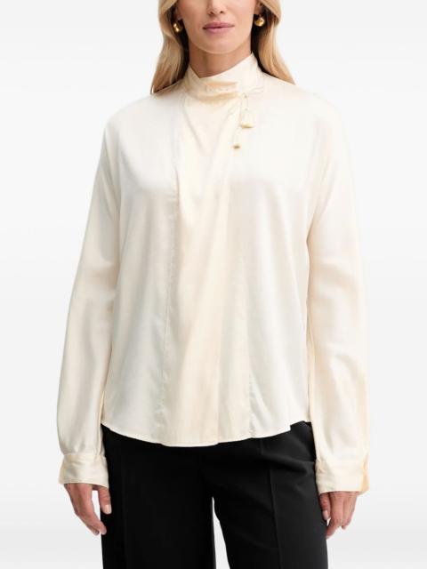 forte_forte tassel mock-neck blouse