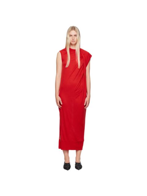 Stella McCartney Red Draped Maxi Dress