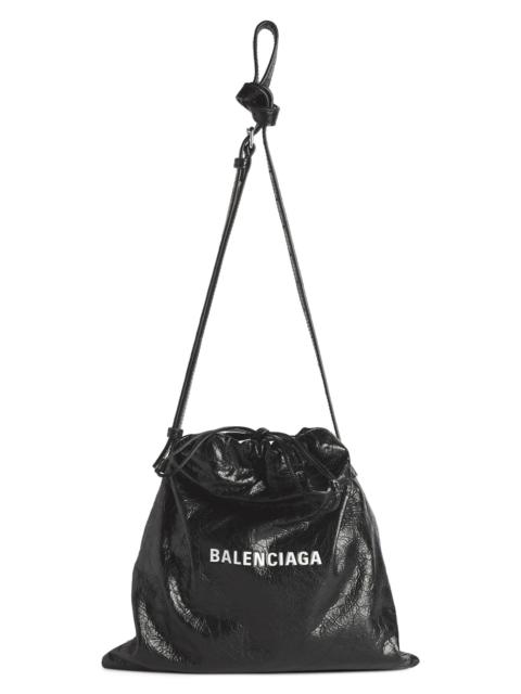 BALENCIAGA Men's Shopper Dust Medium Crossbody Bag - Black