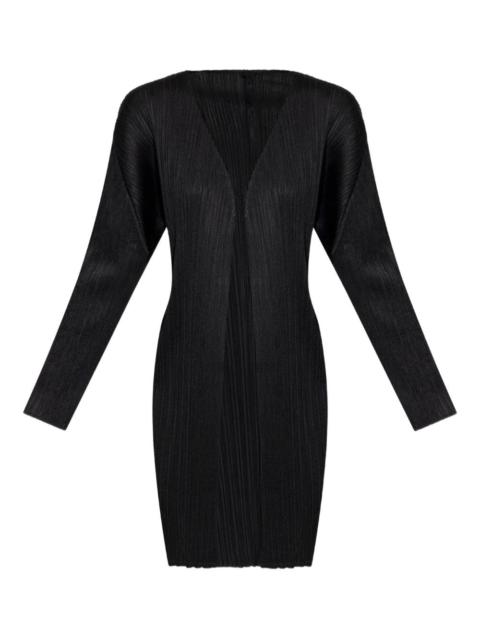Pleats Please Issey Miyake long-slevees pleated coat
