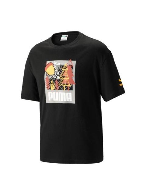 PUMA PUMA FF Short Sleeve Graphic Tee 'Black' 538776-01