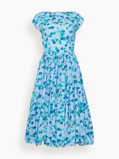 Marni Reverie Sleeveless Poplin Dress in Light Blue