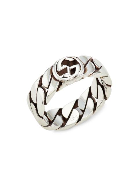 GUCCI Women's Sterling Silver Interlocking G Ring - Silver