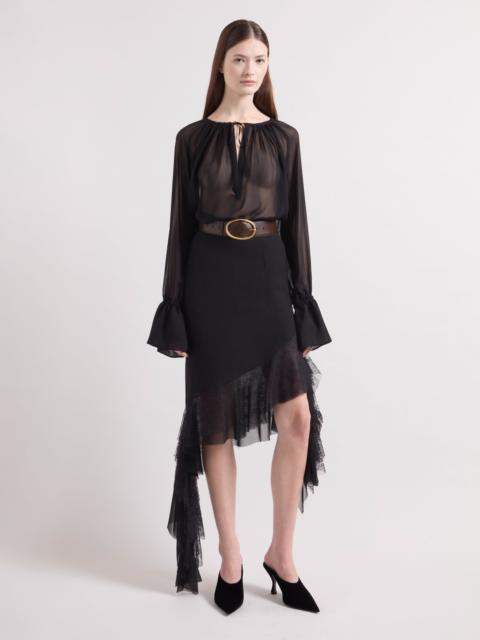 NINA RICCI Black Silk Blouse