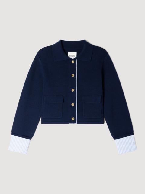 Sandro WOOL POLO CARDIGAN