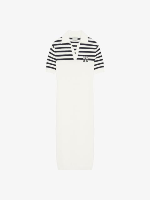 Givenchy 4G STRIPED POLO DRESS IN WOOL AND CASHMERE