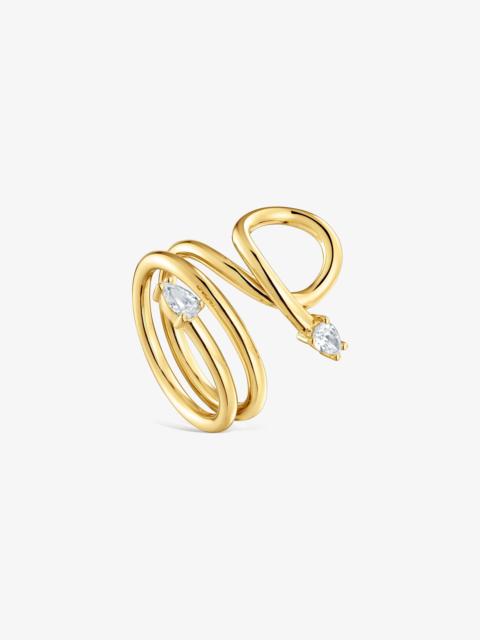 TOUS Spiral Ring with 18K gold vermeil and laboratory-grown diamonds Lio LGD