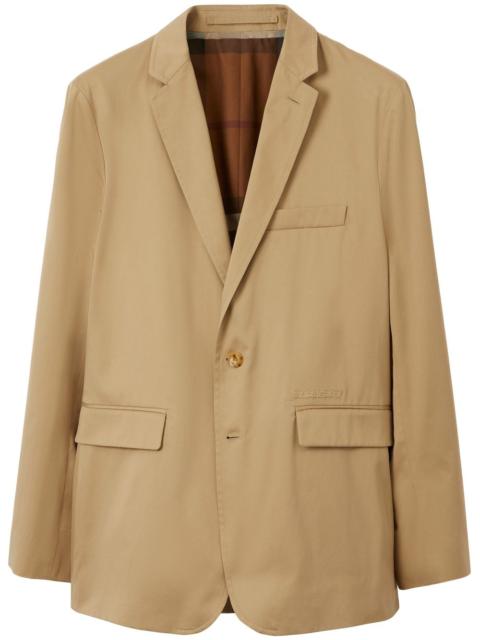 Burberry notched-lapels cotton tailored blazer