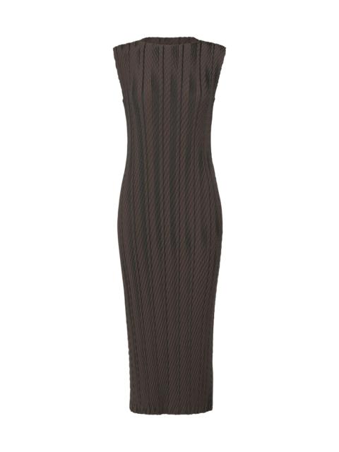 ISSEY MIYAKE ROPE STRIPE PLEATS DRESS