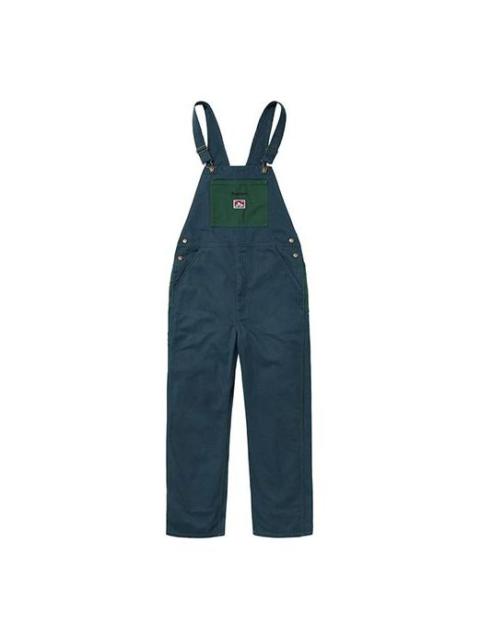 Supreme Supreme FW19 Week 3 x Ben Davis Overalls Crossover Blue Green Contrasting Colors Pants Unisex SUP-FW
