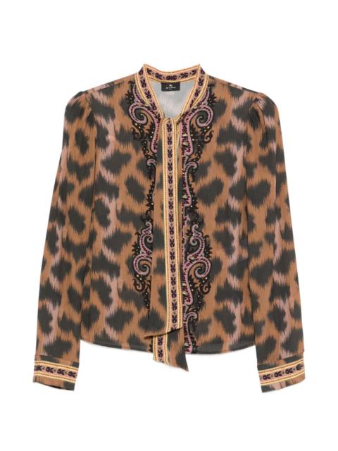 Etro animal-pattern blouse