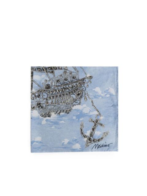 Moschino graphic-print silk scarf