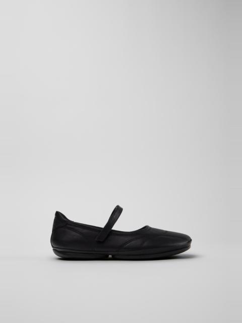 CAMPER Right Nina Black Leather Ballerinas for Women.