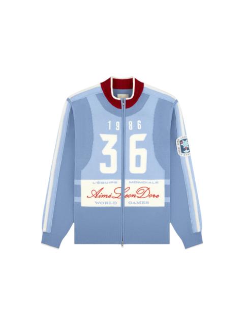 AIMÉ LEON DORE Aime Leon Dore Full Zip Alpine Ski Sweater Forever Blue