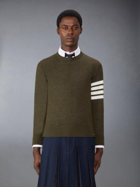 Thom Browne Fine Merino Wool 4-Bar Pullover