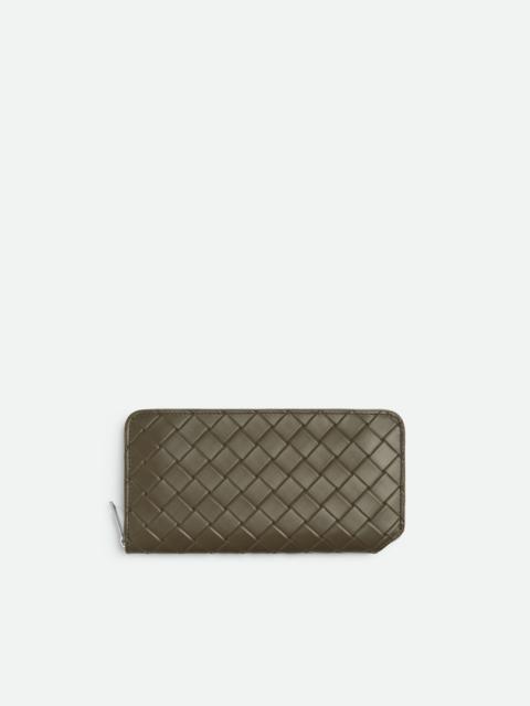 Bottega Veneta Intrecciato Stamp Zip Around Wallet