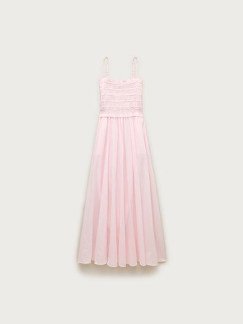J.CREW Smocked maxi dress in cotton voile