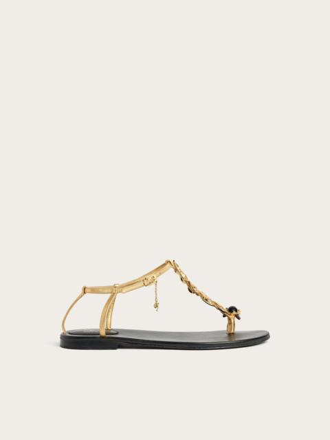 PUCCI NAPPA LEATHER JEWEL SANDALS
