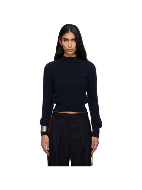 Dries Van Noten Navy Fitted Sweater