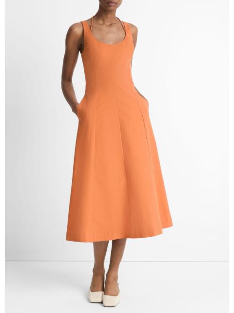 Vince Seamed Cotton Tank Dress