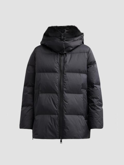 Yves Salomon Women's Doudoune Waterproof Fur-Trimmed Puffer Jacket - Noir