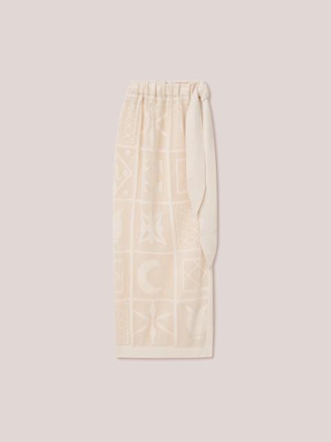 Nanushka LIGIA - Paper crochet midi skirt - Pale olive