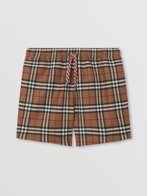 Burberry Check Print Drawcord Swim Shorts