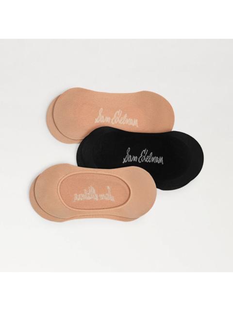 Sam Edelman 3 Pack Microfabric No Show Logo Liner
