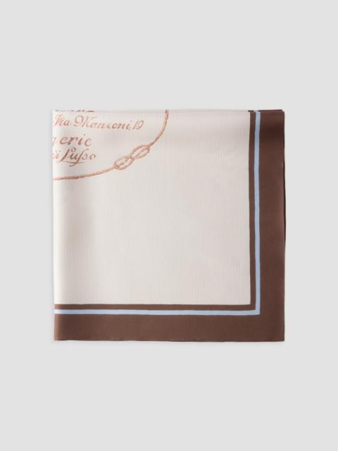 Prada Men's Printed Twill Scarf - Brown