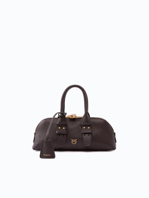 PINKO ESCAPE BAG HORIZONTAL SMALL HANDBAG IN FULL-GRAIN LEATHER