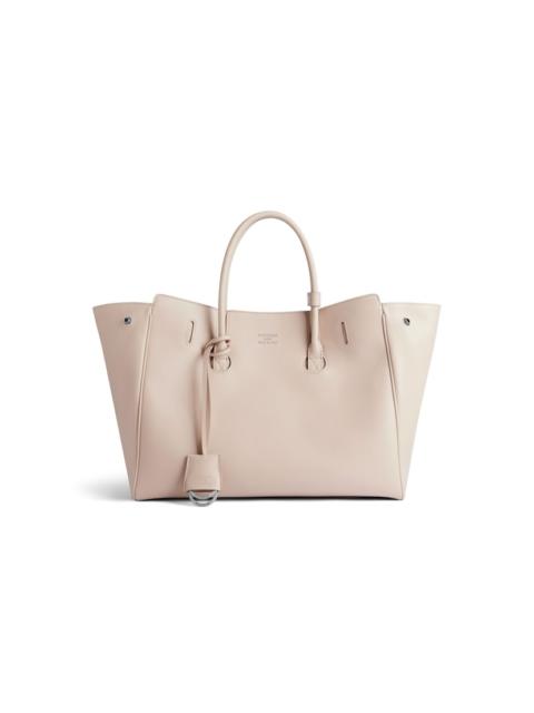 BALENCIAGA Women's Hampton Carry All Bag Small in Almond