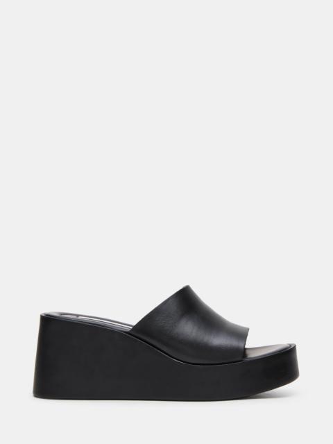 STEVE MADDEN LEORA BLACK LEATHER
