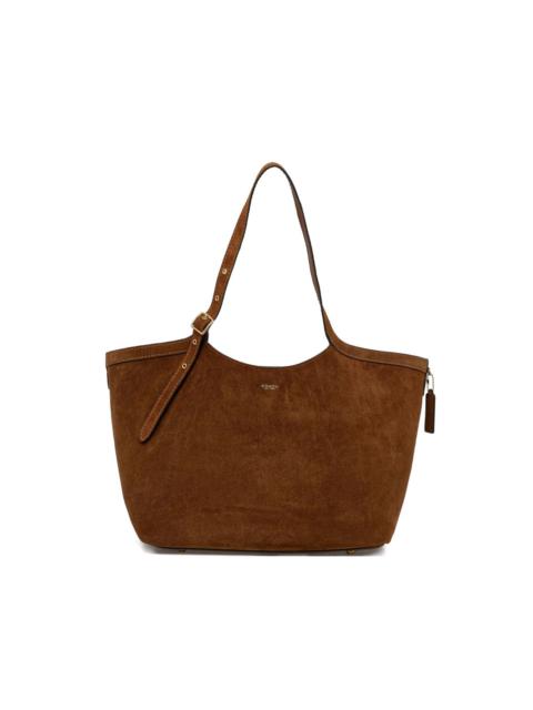 COACH buckle-fastening suede tote bag