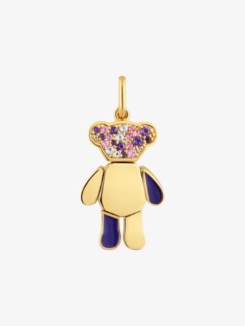 TOUS Bear Pendant with 18K gold vermeil and amethysts Teddy Bear