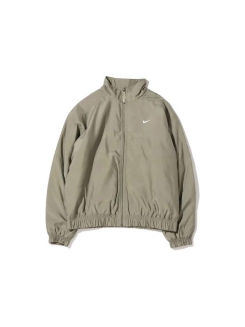 Nike Nike Solo Swoosh Satin Bomber Jacket Light Army