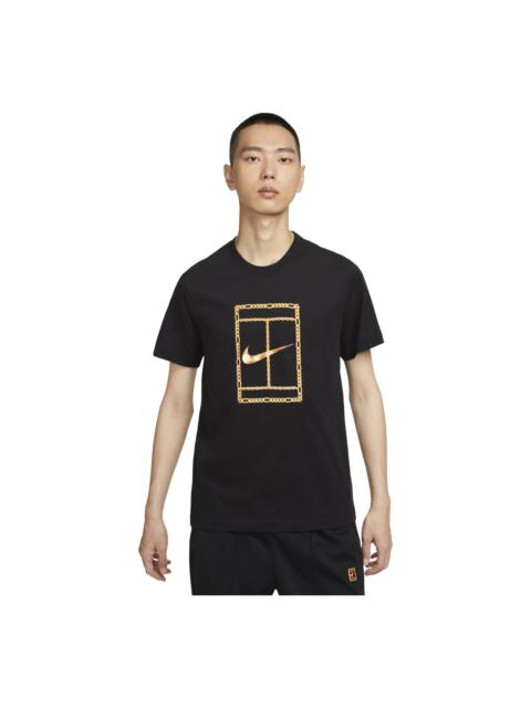 Nike Nike Court Heritage Dri-FIT T-Shirt 'Black Gold' HF6218-010