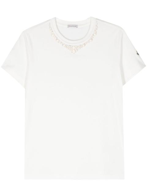 Moncler rhinestone-embellished cotton T-shirt